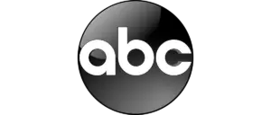 ABC logo in black and white, the letters "abc" in lowercase, centered within a glossy circular background. Perfect for conveying clarity and calm, much like the serene focus provided by Portland therapy sessions.